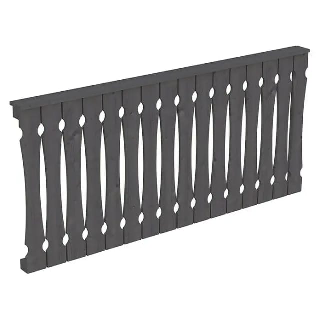 SKANHOLZ Seitenwand, B x H: 78,5 x 96 cm, Holz, Farbe: schiefergrau