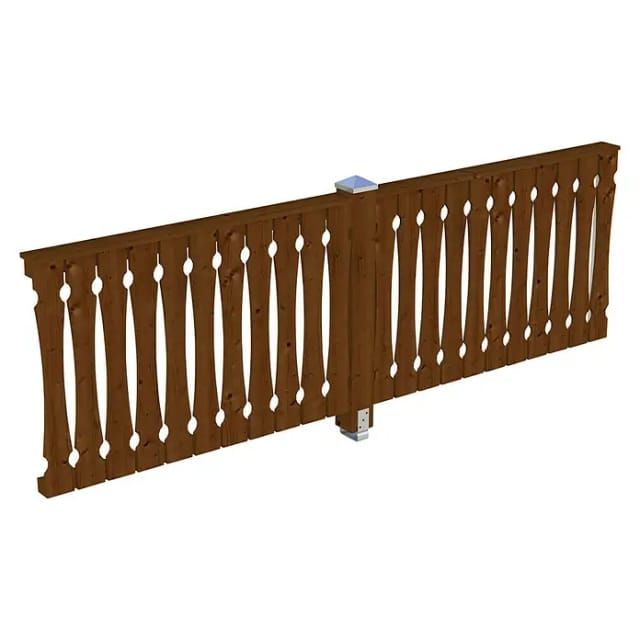 SKANHOLZ Seitenwand, B x H: 305 x 96 cm, Holz, Farbe: nussbaum