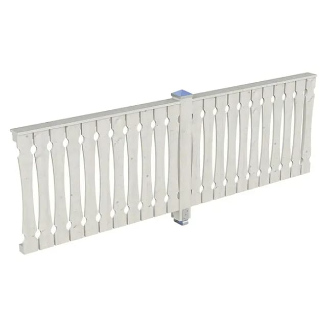 SKANHOLZ Seitenwand, B x H: 305 x 96 cm, Holz, Farbe: weiß