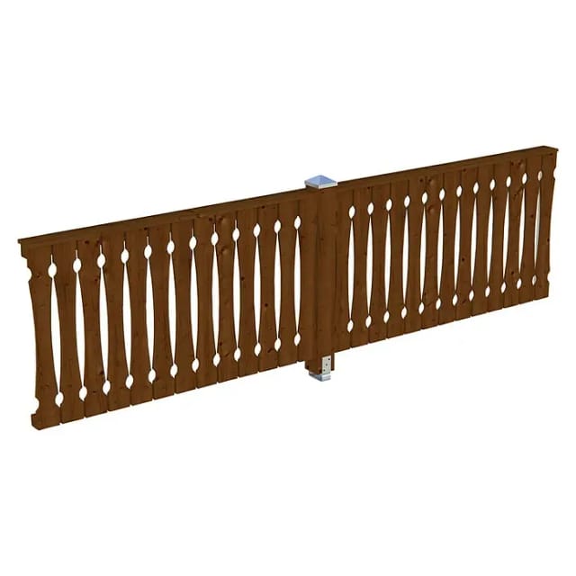 SKANHOLZ Seitenwand, B x H: 355 x 96 cm, Holz, Farbe: nussbaum