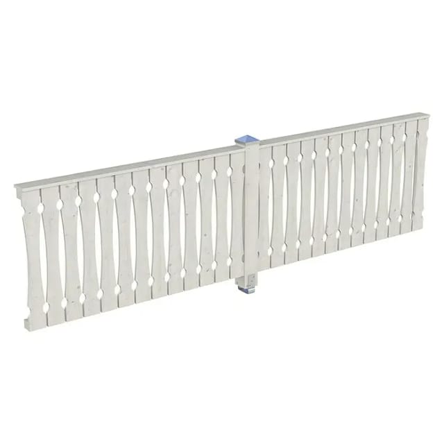 SKANHOLZ Seitenwand, B x H: 355 x 96 cm, Holz, Farbe: weiß