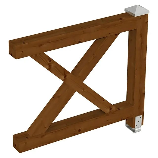 SKANHOLZ Brüstung, B x H: 108 x 84 cm, Holz, Farbe: nussbaum