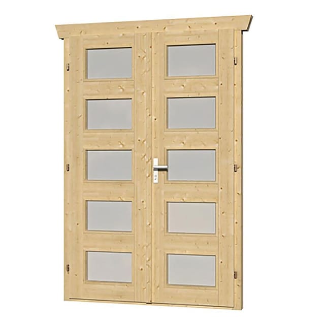 SKANHOLZ Doppeltür, Holz, Natur - beige
