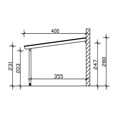 SKANHOLZ Terrassenüberdachung »Andria«, Breite: 541 cm, Dach: Polycarbonat (PC), nussbaum - braun