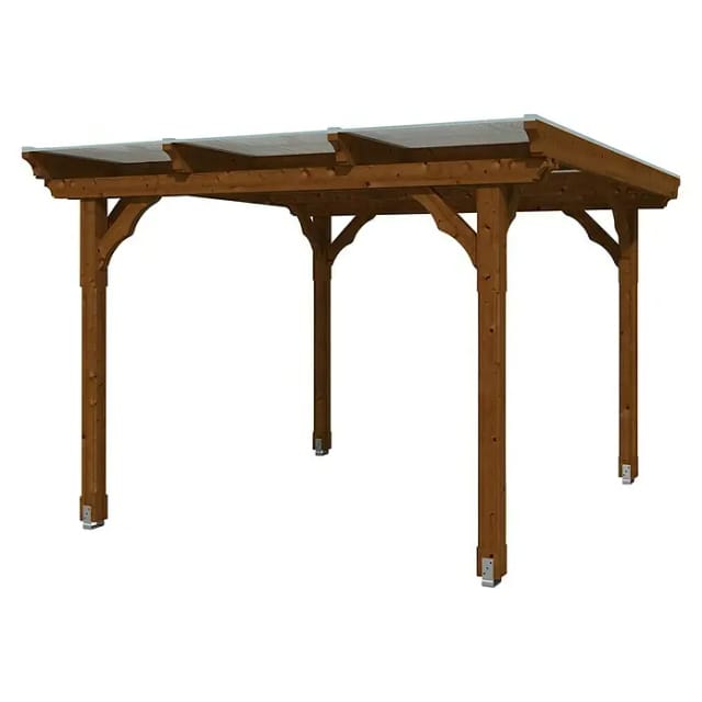 SKANHOLZ Pavillon »Marseille«, Flachdach, viereckig, BxHxT: 327 x 236 x 350 cm - braun