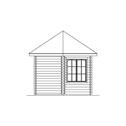 SKANHOLZ Pavillon »Madeira 2«, Spitzdach, sechseckig, BxT: 350 x 373 cm, inkl. Dacheindeckung - beige