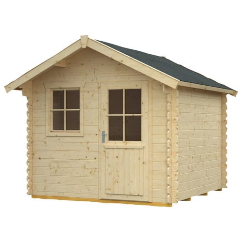 SKANHOLZ Gartenhaus »Porto«, Holz, BxHxT: 280 x 256 x 200 cm (Außenmaße inkl. Dachüberstand) - beige