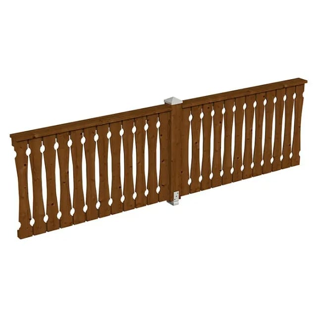 SKANHOLZ Brüstung, B x H: 335 x 96 cm, Holz, Farbe: nussbaum