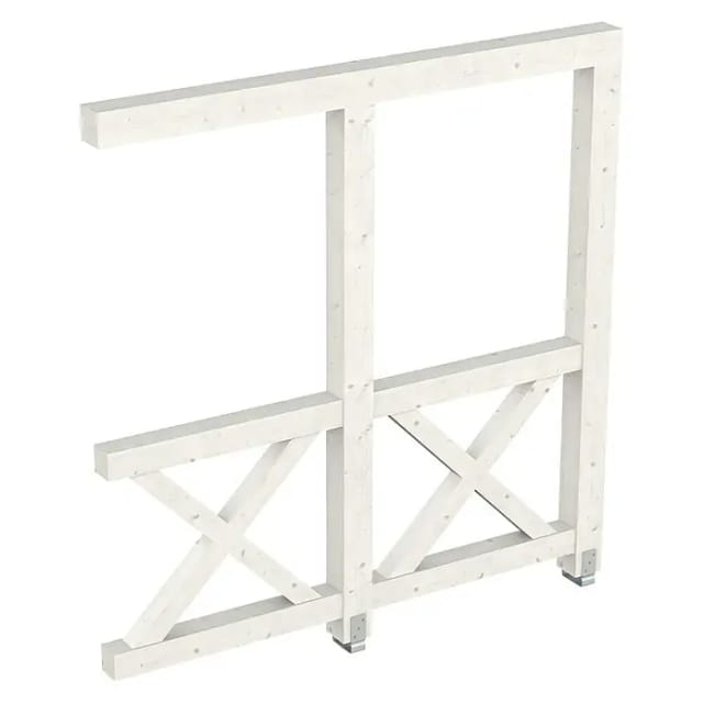 SKANHOLZ Seitenwand, B x H: 205 x 210 cm, Holz, Farbe: weiß