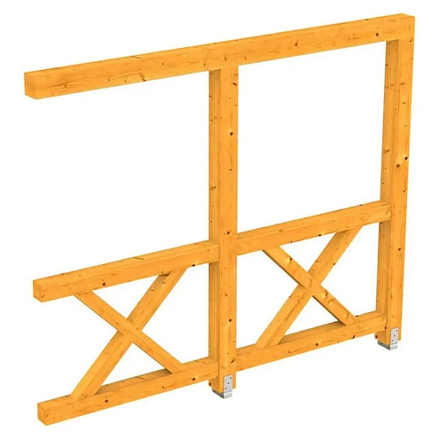 SKANHOLZ Seitenwand, B x H: 255 x 210 cm, Holz, Farbe: eiche hell