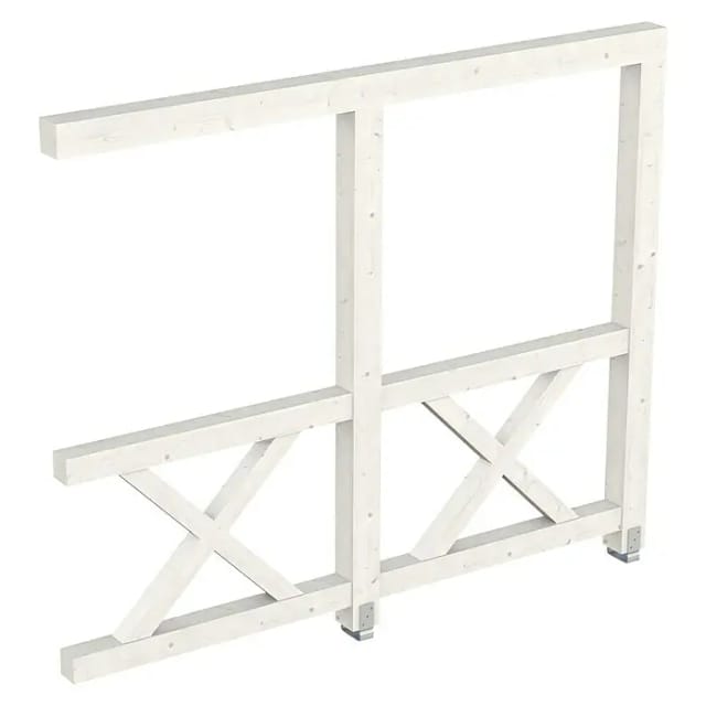SKANHOLZ Seitenwand, B x H: 255 x 210 cm, Holz, Farbe: weiß