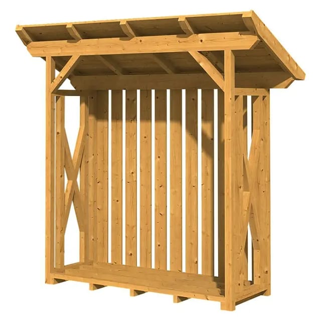 SKANHOLZ Kaminholzunterstand »Lars 1«, BxHxL: 240 x 234 x 102 cm, natur - beige
