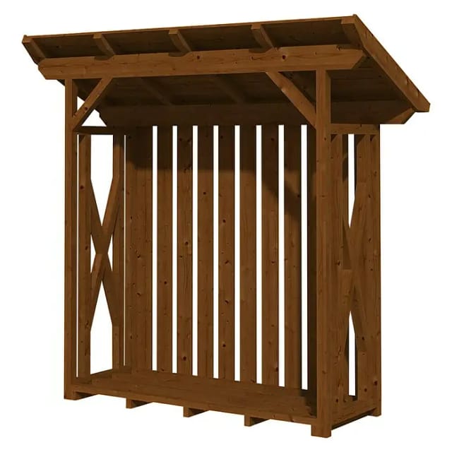 SKANHOLZ Kaminholzunterstand »Lars 1«, BxHxL: 240 x 234 x 102 cm, Nussbaum - braun