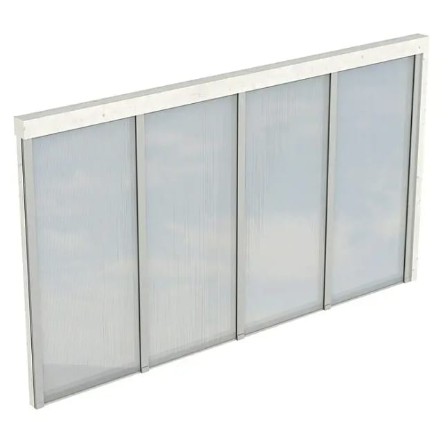 SKANHOLZ Seitenwand, B x H: 355 x 200 cm, Holz, Farbe: weiß