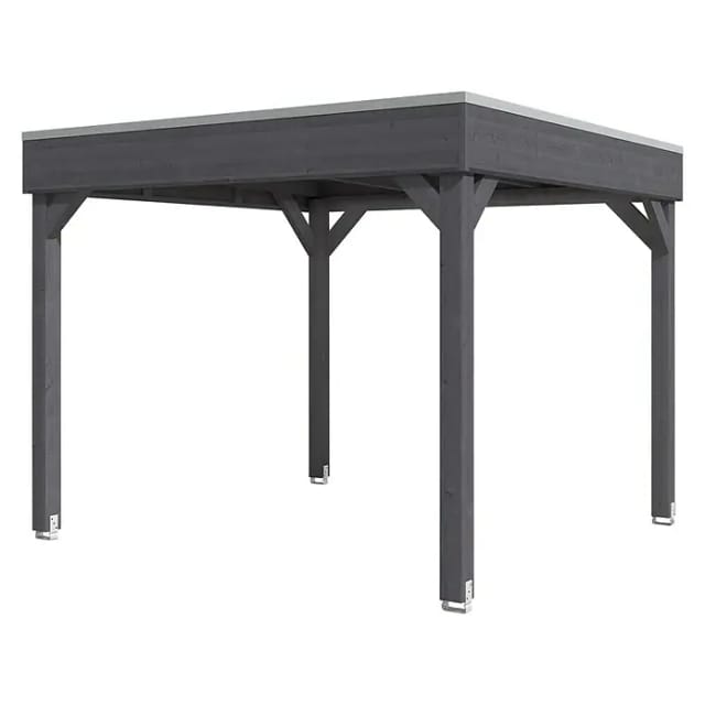 SKANHOLZ Pavillon »Toulouse«, Flachdach, viereckig, BxHxT: 302 x 244 x 302 cm - grau