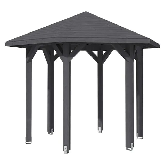 SKANHOLZ Pavillon »Nancy 1«, Zeltdach, sechseckig, BxHxT: 360 x 292 x 312 cm - grau