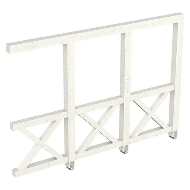 SKANHOLZ Seitenwand, B x H: 305 x 210 cm, Holz, Farbe: weiß