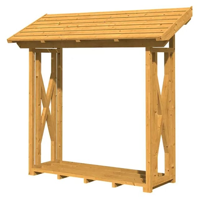 SKANHOLZ Kaminholzunterstand »Paul 1«, BxHxL: 240 x 229 x 88 cm, natur - beige