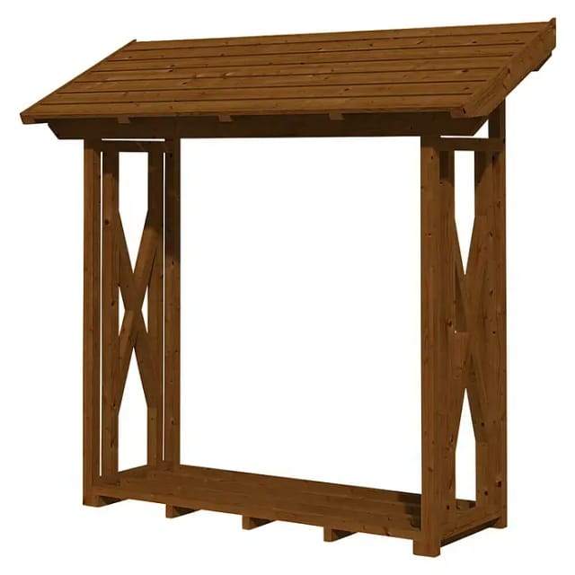 SKANHOLZ Kaminholzunterstand »Paul 1«, BxHxL: 240 x 229 x 88 cm, Nussbaum - braun