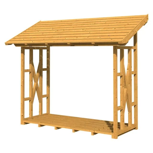 SKANHOLZ Kaminholzunterstand »Paul 2«, BxHxL: 290 x 243 x 126 cm, natur - beige