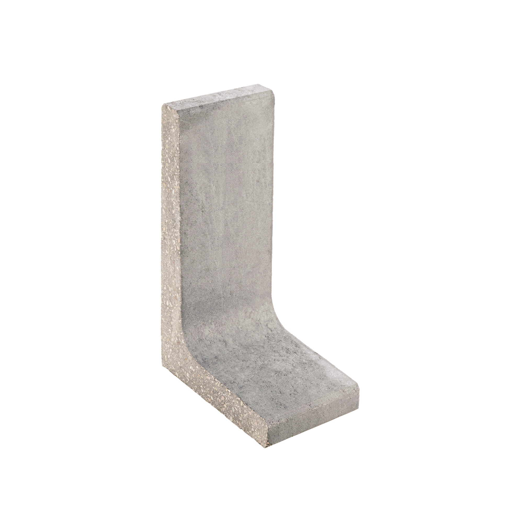 Diephaus L-Stein schmal Beton grau 80 x 25 x 40 x 7 cm