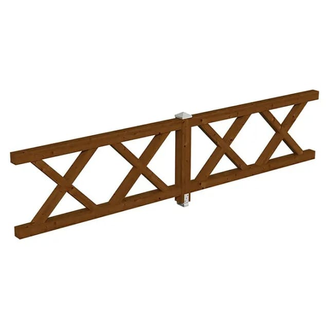 SKANHOLZ Brüstung, B x H: 400 x 84 cm, Holz, Farbe: nussbaum