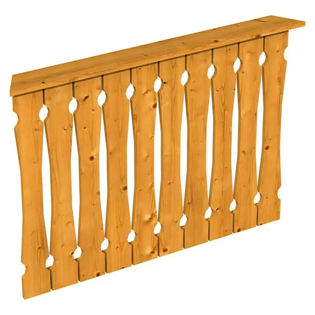 SKANHOLZ Brüstung, B x H: 120 x 96 cm, Holz, Farbe: eiche hell