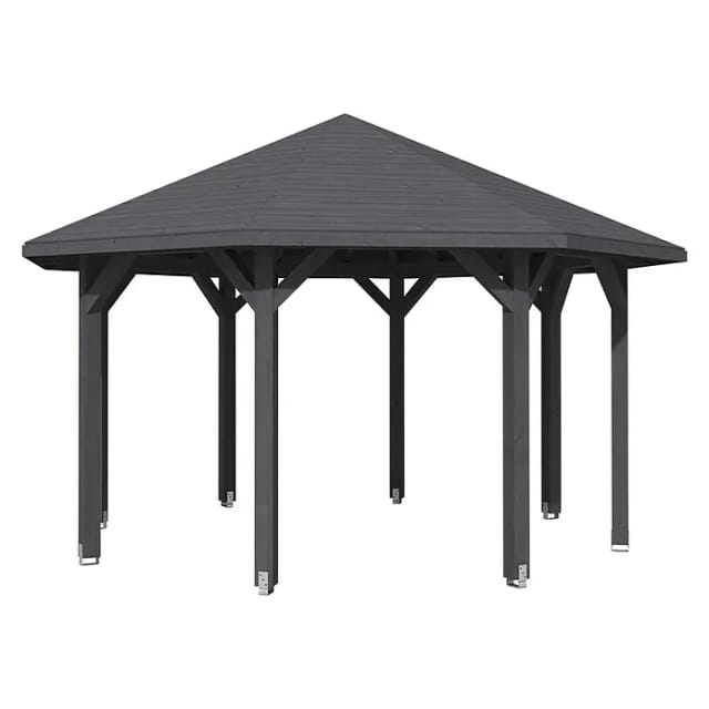 SKANHOLZ Pavillon »Nice 2«, Zeltdach, achteckig, BxHxT: 484 x 330 x 484 cm - grau