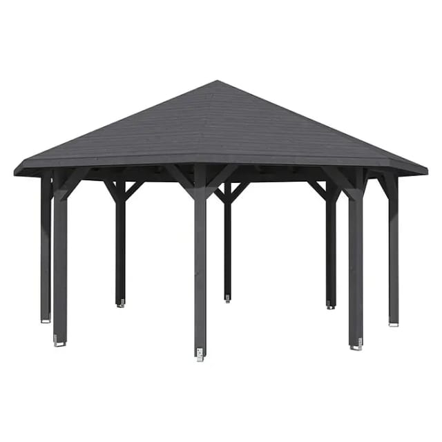 SKANHOLZ Pavillon »Nice 3«, Zeltdach, achteckig, BxHxT: 557 x 347 x 557 cm - grau