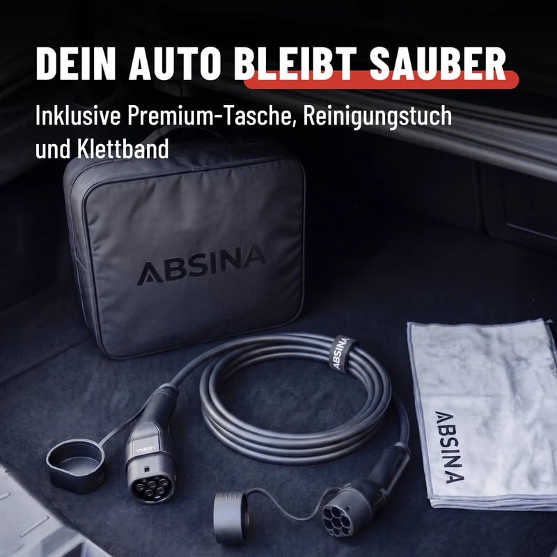ABSINA 301401 - Typ 2 Kabel, für E-Fahrzeuge, 11 kw, 7,5m, 3-Phasen