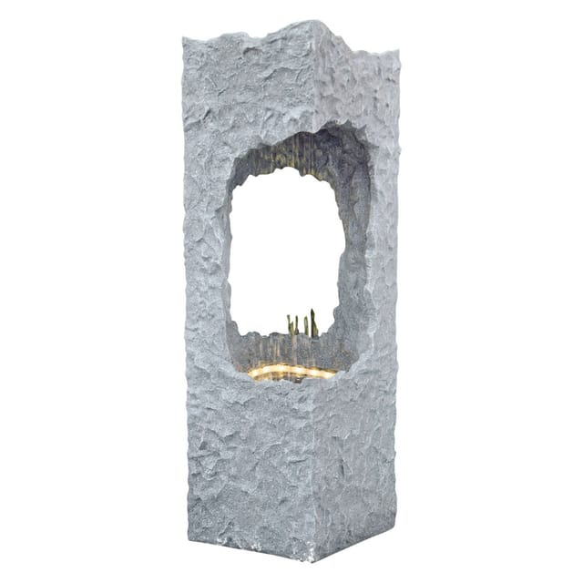 GRANIMEX Wassersäule »Corso«, granitfarben, inkl. Pumpe, Polyresin - grau