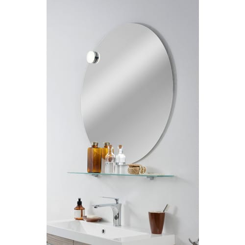 FACKELMANN Spiegelelement, BxHxT: 80 x 80 x 1,4 cm - grau