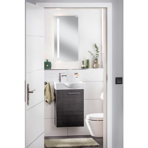 FACKELMANN Spiegelelement »MIRRORS«, BxHxT: 40 x 75 x 2 cm, 4250 K, neutralweiß, 3.5W - grau