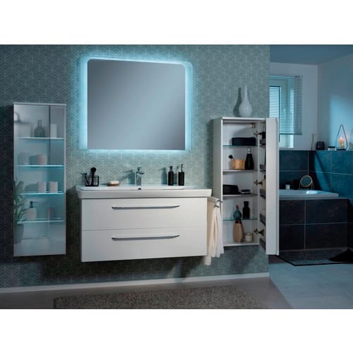 FACKELMANN Waschbecken »MILANO«, BxHxT: 107,3x16,8x54,3 cm - weiss