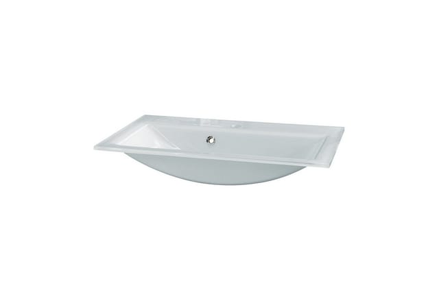 FACKELMANN Waschbecken »Glas«, BxHxT: 80x14,3x50,1 cm - weiss