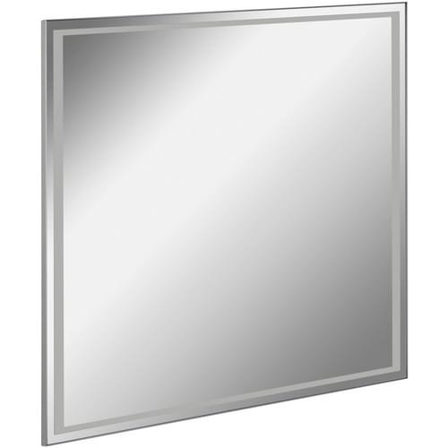 FACKELMANN Spiegelelement, BxHxT: 80,5 x 70,5 x 2,2 cm, 6000 K, kaltweiß, 15W - grau