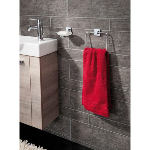 FACKELMANN Handtuchring »Mare«, BxHxT: 19 x 17 x 3,5 cm, - silberfarben