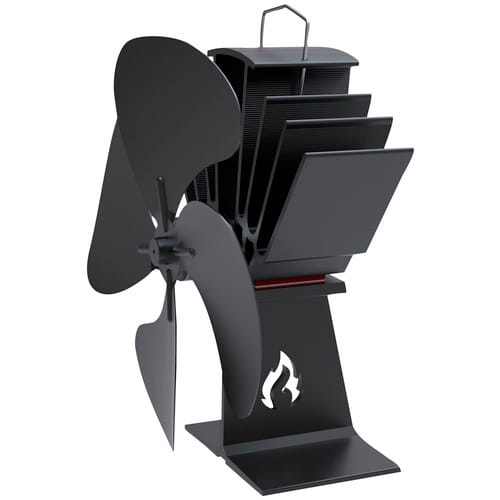 ADURO Ofenventilator, 5-flüglig, Aluminium, schwarz