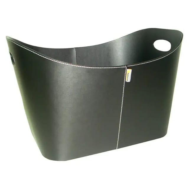 ADURO Holzkorb »Baseline«, Ø: 45cm, schwarz, Kunstleder
