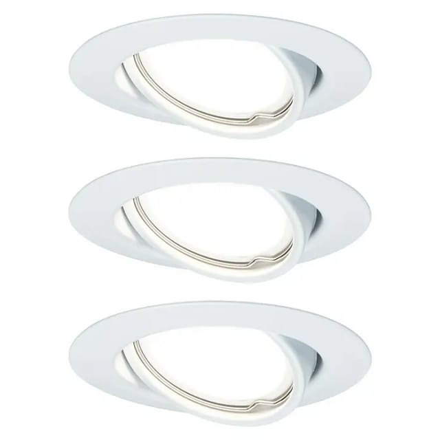 PAULMANN Einbauleuchte, 3er-Set, 5 W, Einbautiefe: 9 cm - weiss