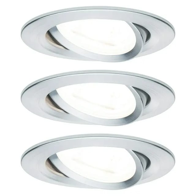 PAULMANN Einbauleuchte, 6,5 W, Einbautiefe: 9 cm - silberfarben