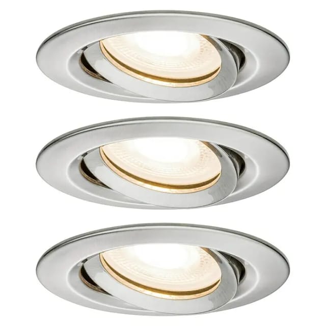 PAULMANN LED-Einbauleuchte »Nova«, GU10, dimmbar, inkl. Leuchtmittel in warmweiß - silberfarben