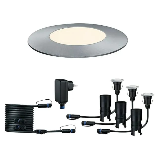PAULMANN Bodeneinbauleuchte »Plug & Shine Floor Mini«, 2,5 W, dimmbar - silberfarben
