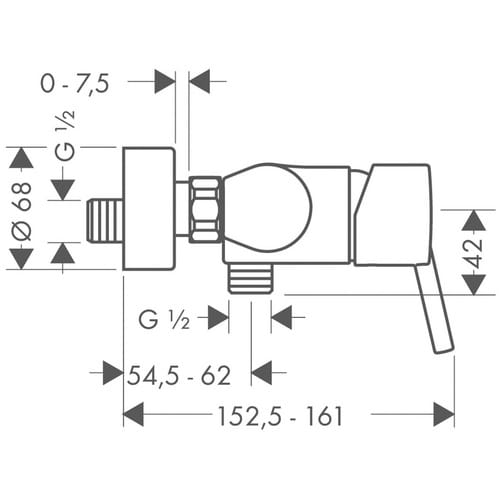 HANSGROHE Brause-Einhebelmischer »Talis S«, Messing, glänzend, ½" - silberfarben