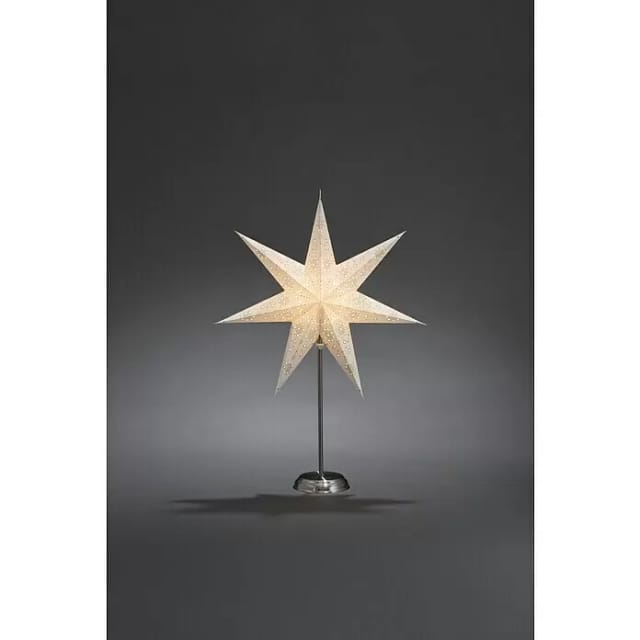 Konstsmide Papierstern, Höhe: 68 cm, netz - weiss