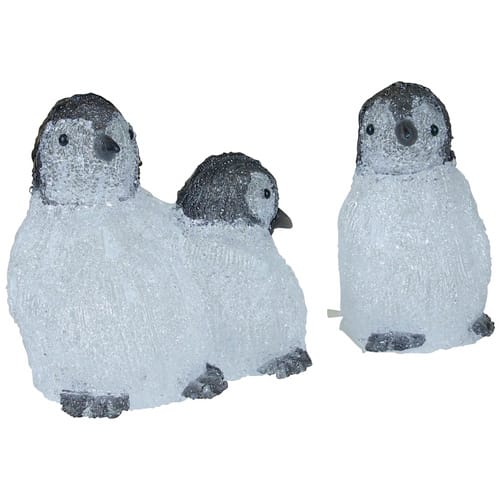 Konstsmide Weihnachtsfigur, Pinguin, Höhe: 23 cm, netz, weiß - weiss