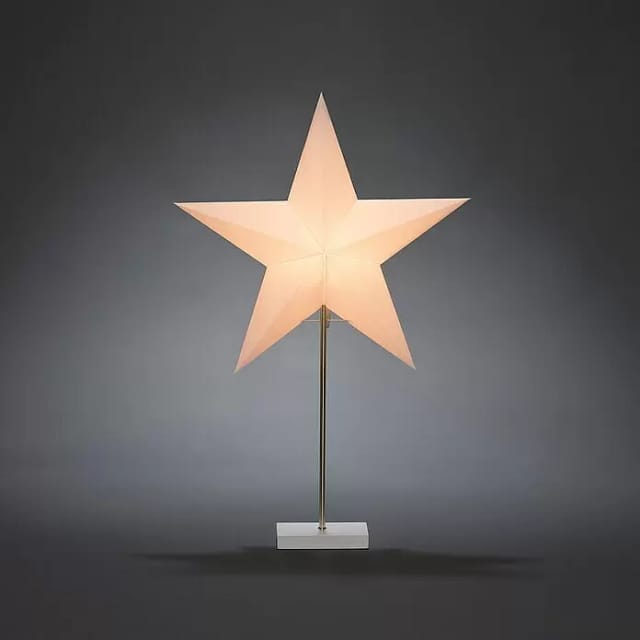 Konstsmide Papierstern, Höhe: 71,5 cm, netz - weiss