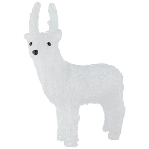 Konstsmide Weihnachtsfigur, Rentier, Höhe: 38 cm, netz, weiß - weiss