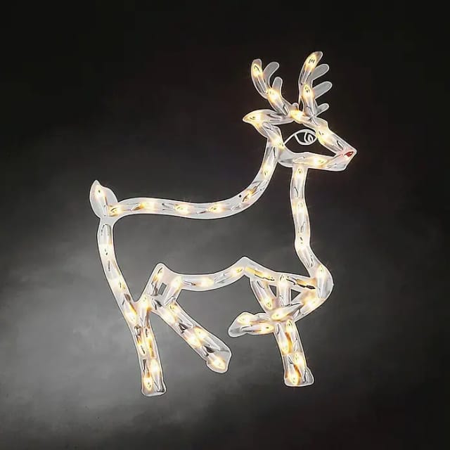 Konstsmide Dekoleuchte, Rentier, Höhe: 50 cm, netz, weiß - weiss