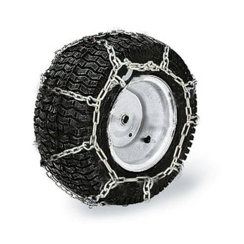 MTD Schneeketten, geeignet für Rasentraktoren, Reifengröße: 18 Zoll - silberfarben